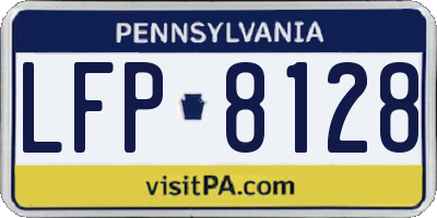 PA license plate LFP8128