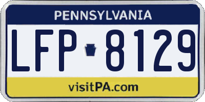 PA license plate LFP8129