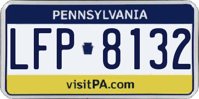 PA license plate LFP8132