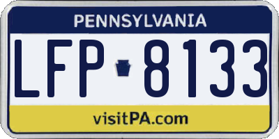 PA license plate LFP8133