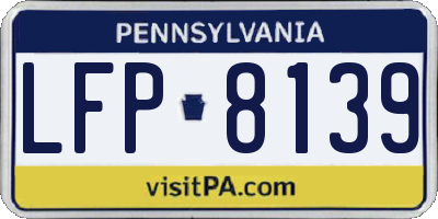 PA license plate LFP8139