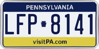 PA license plate LFP8141