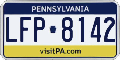PA license plate LFP8142
