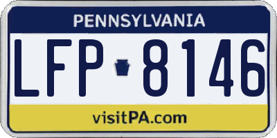 PA license plate LFP8146