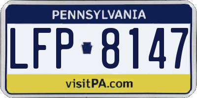 PA license plate LFP8147