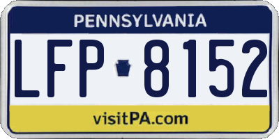 PA license plate LFP8152