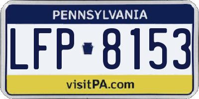 PA license plate LFP8153