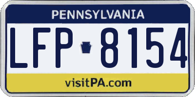 PA license plate LFP8154