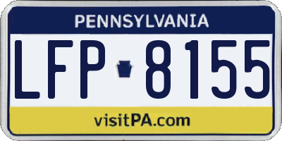 PA license plate LFP8155