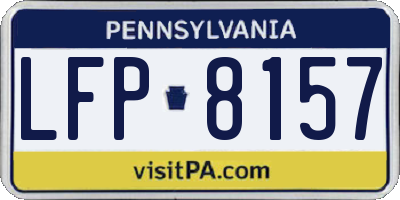 PA license plate LFP8157