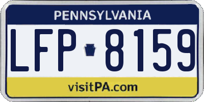 PA license plate LFP8159