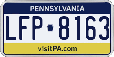 PA license plate LFP8163