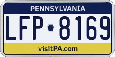 PA license plate LFP8169