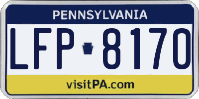 PA license plate LFP8170
