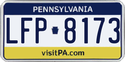 PA license plate LFP8173