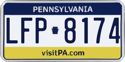 PA license plate LFP8174