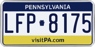 PA license plate LFP8175