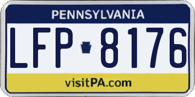 PA license plate LFP8176