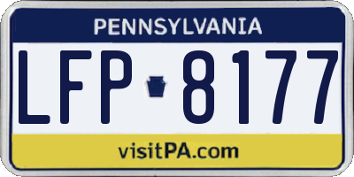 PA license plate LFP8177