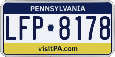 PA license plate LFP8178