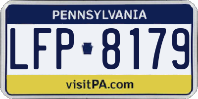 PA license plate LFP8179