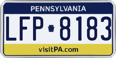 PA license plate LFP8183