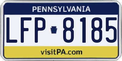 PA license plate LFP8185