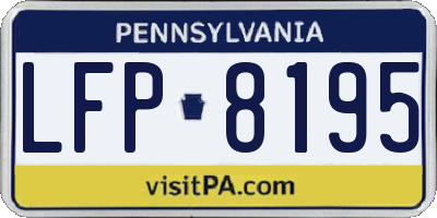 PA license plate LFP8195