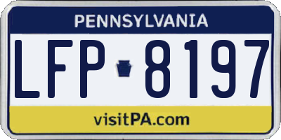 PA license plate LFP8197