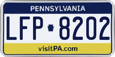 PA license plate LFP8202
