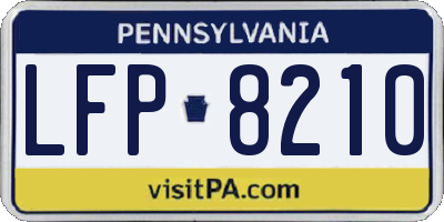 PA license plate LFP8210