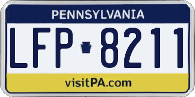PA license plate LFP8211