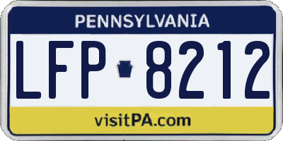 PA license plate LFP8212