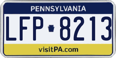 PA license plate LFP8213
