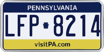 PA license plate LFP8214
