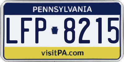 PA license plate LFP8215