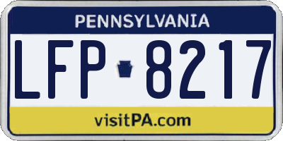PA license plate LFP8217