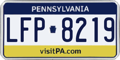 PA license plate LFP8219