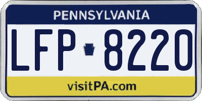 PA license plate LFP8220