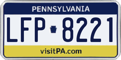 PA license plate LFP8221