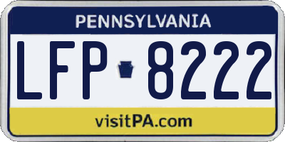 PA license plate LFP8222