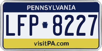 PA license plate LFP8227