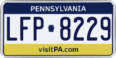 PA license plate LFP8229