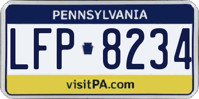 PA license plate LFP8234