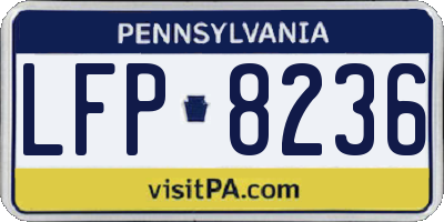PA license plate LFP8236