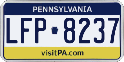 PA license plate LFP8237