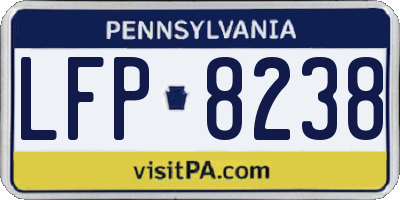 PA license plate LFP8238