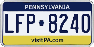 PA license plate LFP8240