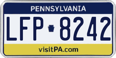 PA license plate LFP8242