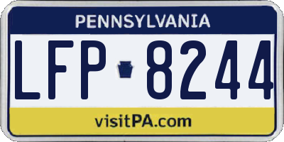 PA license plate LFP8244